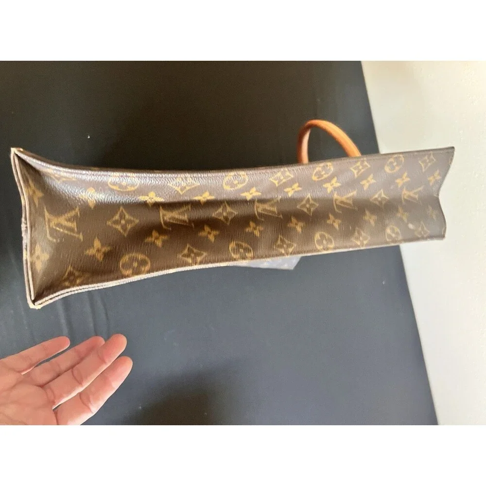 Louis Vuitton Sac Plat MM Monogram Tote Bag MI0599 Made in France Authentic 1999